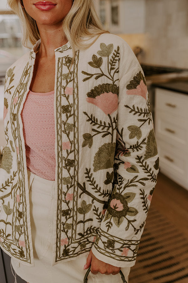 Strolling Down Haight-Ashbury Street Embroidered Jacket