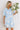 Floral Statement Embroidered Mini Dress in Sky Blue   