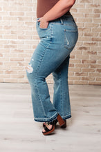 Load image into Gallery viewer, Isla Mid Rise Distressed Released Hem Bootcut Jeans
