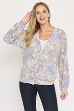 Load image into Gallery viewer, Floral Button Drop Shoulder Cardigan
