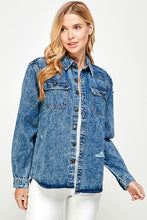 Load image into Gallery viewer, Distressed Denim Shirts
