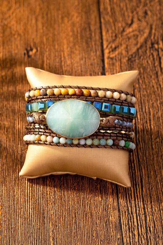 Natural stone boho bracelet