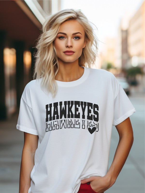 Hawkeyes Heart Boutique Style Tee