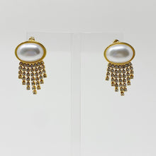 Load image into Gallery viewer, Pearl Button Cascade Shine Earrings
