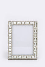 Load image into Gallery viewer, Pearl &amp; Crystal Small Picture Frame
