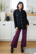 Load image into Gallery viewer, Petunia High Rise Wide Leg Jeans in Plum
