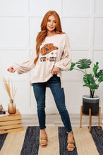 Load image into Gallery viewer, Cow Girl Graphic Pullover in Stone
