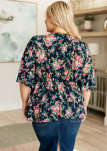 Load image into Gallery viewer, Dreamer Top in Navy and Pink Vintage Bouquet
