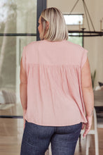 Load image into Gallery viewer, Pleat Detail Button Up Blouse in Pink
