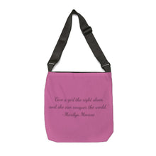 Load image into Gallery viewer, Marilyn Monroe Light Pink Adjustable Tote Bag
