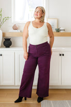 Load image into Gallery viewer, Petunia High Rise Wide Leg Jeans in Plum
