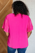 Load image into Gallery viewer, Pink and Perfect Ruffle Sleeve Top
