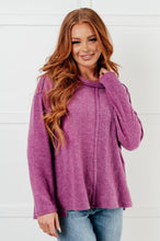 Load image into Gallery viewer, Simple Silhouette Brushed Hacci Sweater in Light Plum
