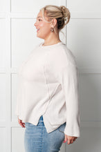 Load image into Gallery viewer, Simple Silhouette Brushed Hacci Sweater in Sand Beige
