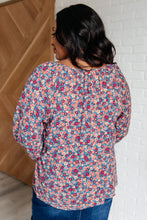 Load image into Gallery viewer, Sunday Brunch Blouse in Denim Floral
