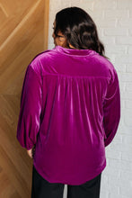 Load image into Gallery viewer, The Best Policy Velvet Balloon Sleeve Top
