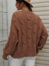 Load image into Gallery viewer, Cable-Knit Openwork Sweater
