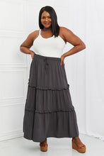 Load image into Gallery viewer, Ruffled Maxi Skirt in Ash Grey
