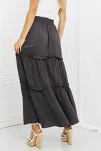Load image into Gallery viewer, Ruffled Maxi Skirt in Ash Grey
