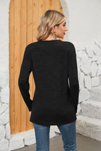 Load image into Gallery viewer, Notched Neck Long Sleeve T-Shirt
