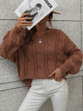 Load image into Gallery viewer, Cable-Knit Openwork Sweater
